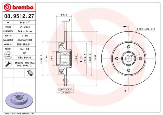 AP 14911 Y - Discofreno autozon.pro