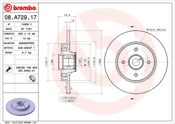 AP 14989 Y - Discofreno autozon.pro