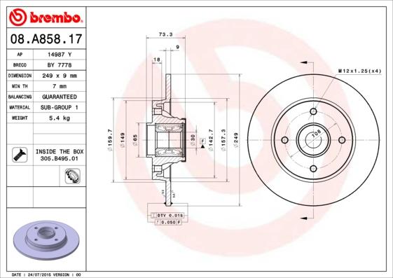 AP 14987 Y - Discofreno autozon.pro