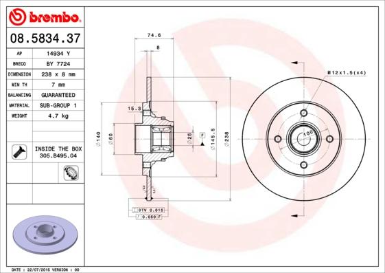 AP 14934 Y - Discofreno autozon.pro