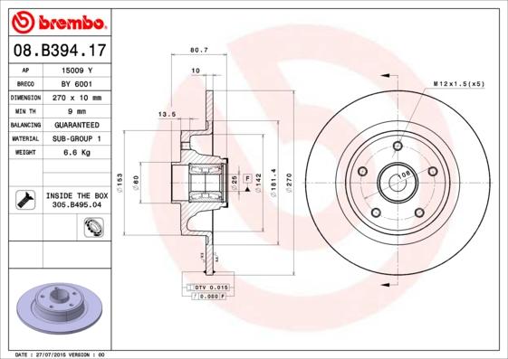 AP 15009 Y - Discofreno autozon.pro