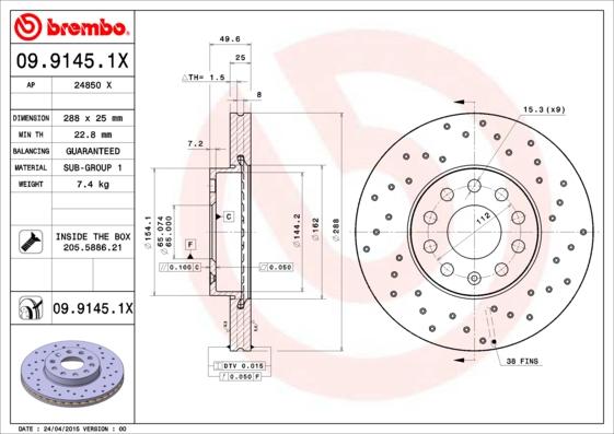 AP 24850 X - Discofreno autozon.pro