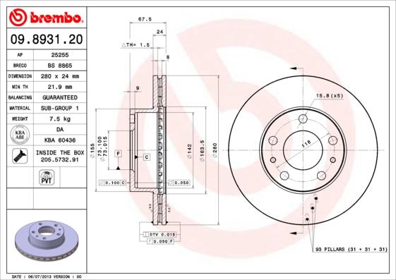 AP 25255 V - Discofreno autozon.pro