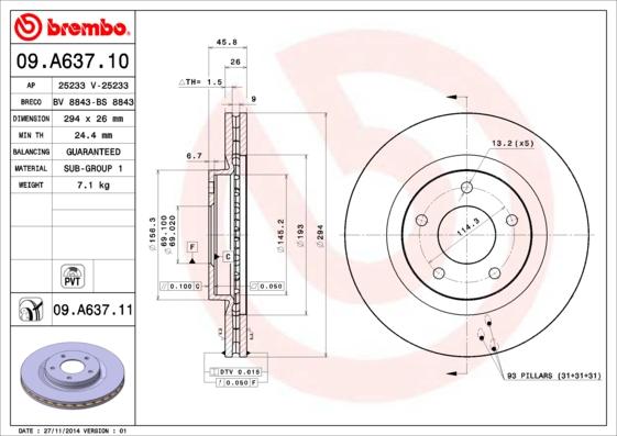 AP 25233 V - Discofreno autozon.pro