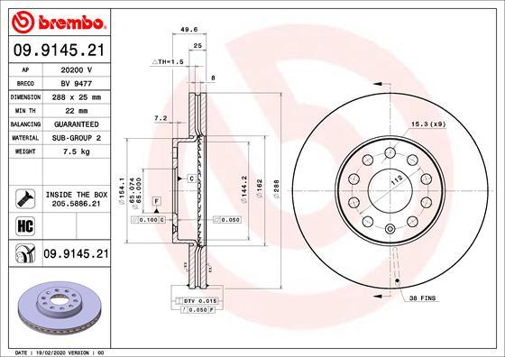 AP 20200 V - Discofreno autozon.pro