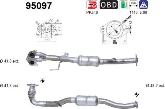 AS 95097 - Catalizzatore autozon.pro