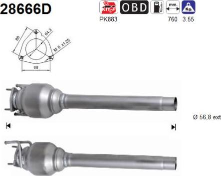 AS 28666D - Catalizzatore autozon.pro