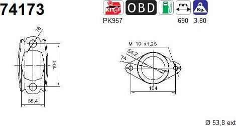 AS 74173 - Catalizzatore autozon.pro