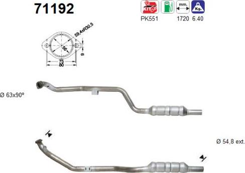 AS 71192 - Catalizzatore autozon.pro