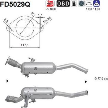 AS FD5029Q - Filtro antiparticolato / particellare, Impianto gas scarico autozon.pro