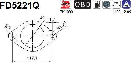 AS FD5221Q - Filtro antiparticolato / particellare, Impianto gas scarico autozon.pro