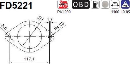 AS FD5221 - Filtro antiparticolato / particellare, Impianto gas scarico autozon.pro