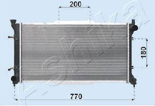 Ashika RDA243001 - Radiatore, Raffreddamento motore autozon.pro