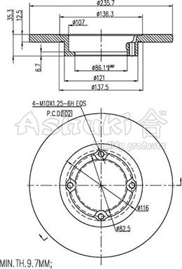 Ashuki 0990-9090 - Discofreno autozon.pro