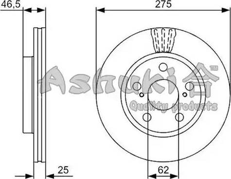 Ashuki 0990-4612 - Discofreno autozon.pro