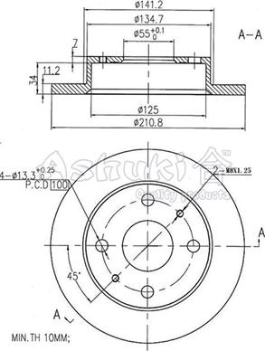 Ashuki 0990-5206 - Discofreno autozon.pro