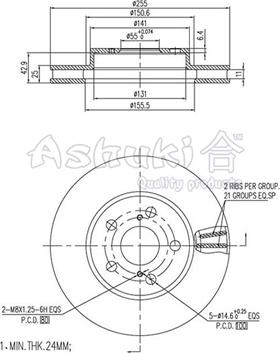 Ashuki 0990-6212 - Discofreno autozon.pro