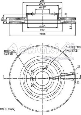 Ashuki 0990-1901 - Discofreno autozon.pro