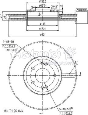 Ashuki 0990-1350 - Discofreno autozon.pro