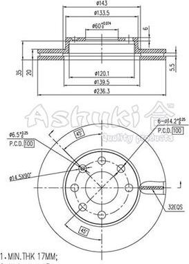 Ashuki 0990-8090 - Discofreno autozon.pro