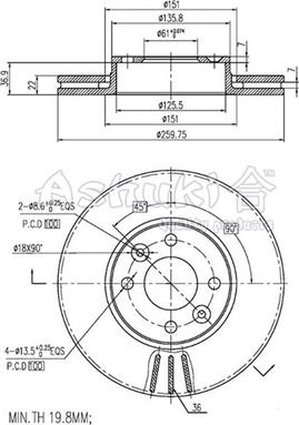 Ashuki 0990-8801 - Discofreno autozon.pro