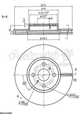 Ashuki 0990-3612 - Discofreno autozon.pro