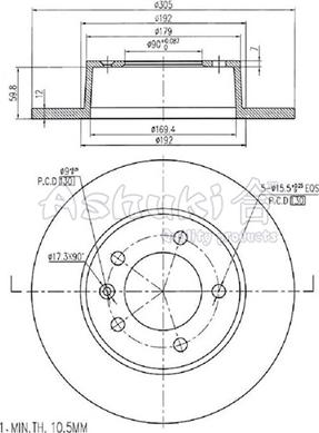 Ashuki 0993-4401 - Discofreno autozon.pro