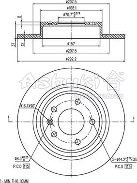 Ashuki 0993-1190 - Discofreno autozon.pro