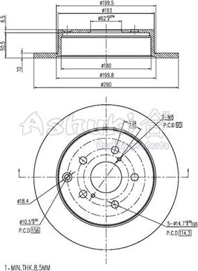 Ashuki 0993-3502 - Discofreno autozon.pro