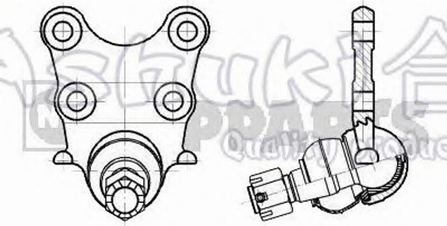 Ashuki 1458-4009 - Giunto di supporto / guida autozon.pro