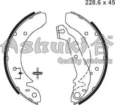 Ashuki 1050-4150 - Kit ganasce freno autozon.pro