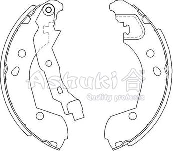 Ashuki 1050-5501 - Kit ganasce freno autozon.pro