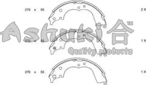 Ashuki 1050-5602 - Kit ganasce freno autozon.pro