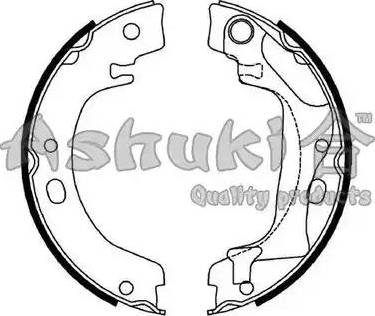 Ashuki 1050-5802 - Kit ganasce freno autozon.pro