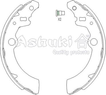 Ashuki 1050-5208 - Kit ganasce freno autozon.pro