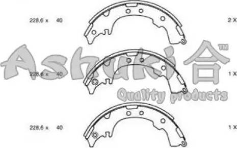 Ashuki 1050-8602 - Kit ganasce freno autozon.pro