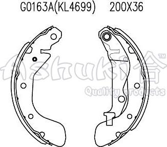 Ashuki 1050-7090 - Kit ganasce freno autozon.pro