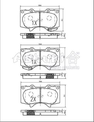 Ashuki 1080-9012 - Kit pastiglie freno, Freno a disco autozon.pro