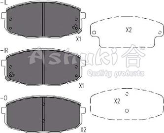 Ashuki 1080-9130 - Kit pastiglie freno, Freno a disco autozon.pro