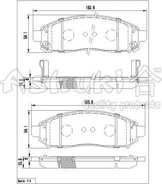 Ashuki 1080-5901 - Kit pastiglie freno, Freno a disco autozon.pro