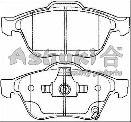 Ashuki 1080-5112 - Kit pastiglie freno, Freno a disco autozon.pro