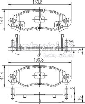 Ashuki 1080-5208 - Kit pastiglie freno, Freno a disco autozon.pro