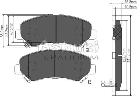 Ashuki 1080-6901 - Kit pastiglie freno, Freno a disco autozon.pro