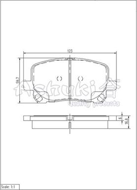 Ashuki 1080-6902 - Kit pastiglie freno, Freno a disco autozon.pro