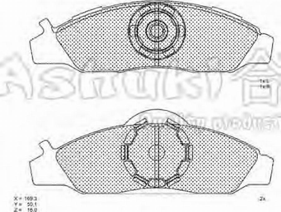 Ashuki 1080-0040 - Kit pastiglie freno, Freno a disco autozon.pro