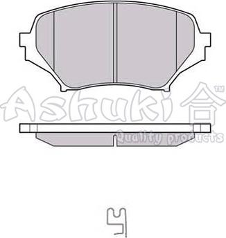 Ashuki 1080-8603 - Kit pastiglie freno, Freno a disco autozon.pro