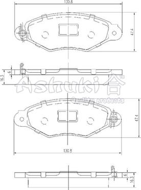 Ashuki 1080-3901 - Kit pastiglie freno, Freno a disco autozon.pro