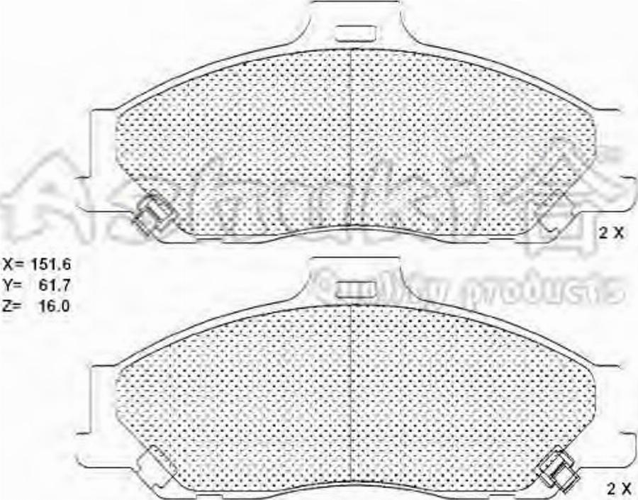 Ashuki 1080-3503 - Kit pastiglie freno, Freno a disco autozon.pro