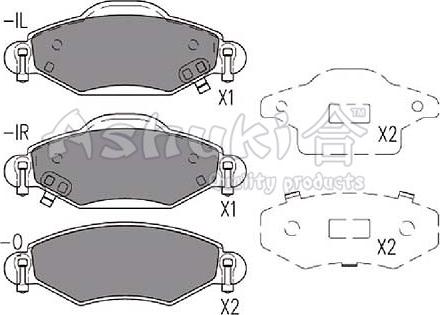 Ashuki 1080-3112 - Kit pastiglie freno, Freno a disco autozon.pro