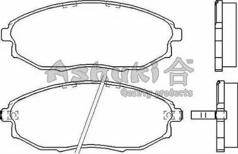 Ashuki 1080-2190 - Kit pastiglie freno, Freno a disco autozon.pro